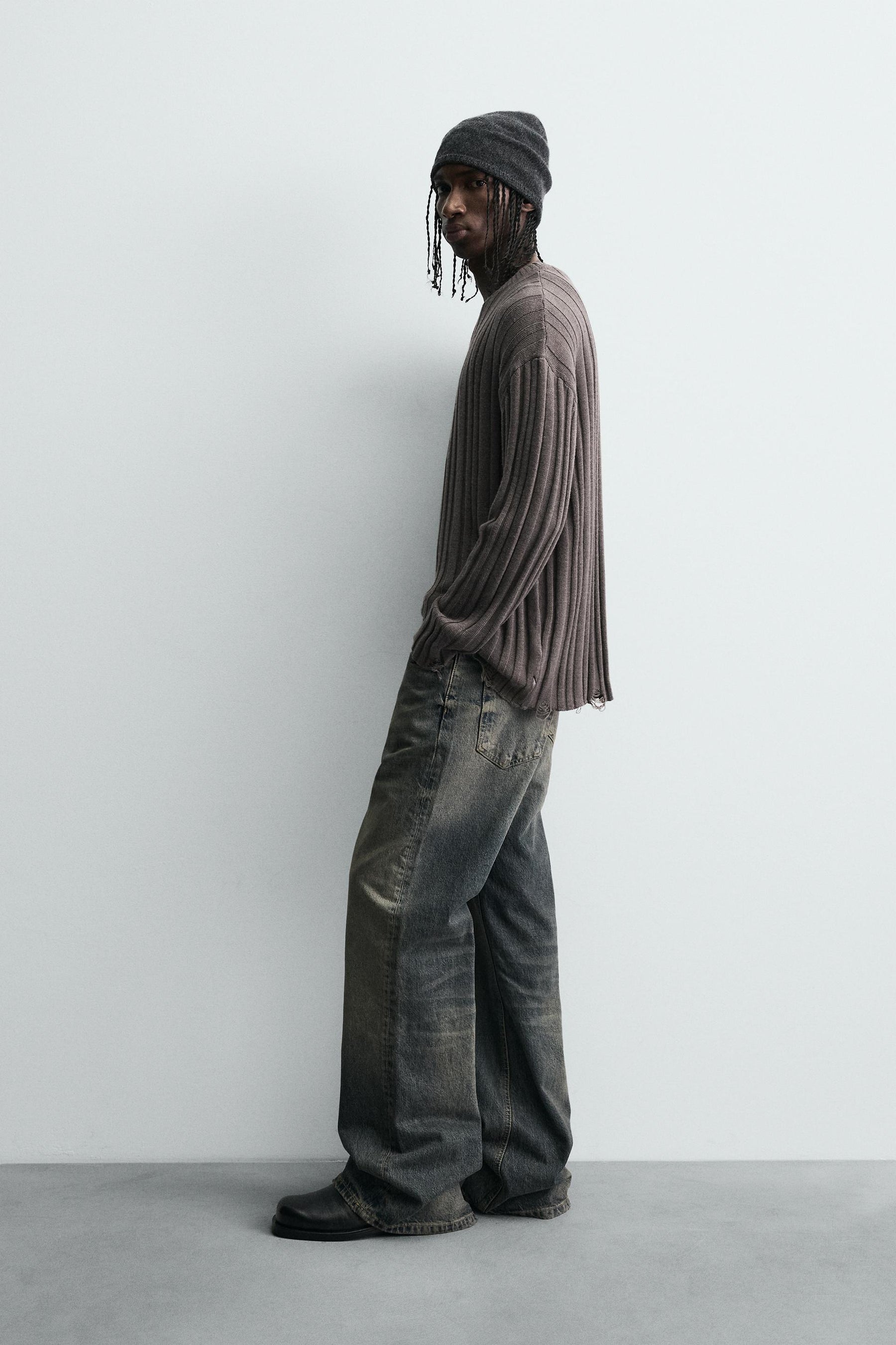 RIBBED OPEN-KNIT SWEATER - Image 4