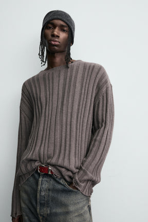 RIBBED OPEN-KNIT SWEATER - Image 7