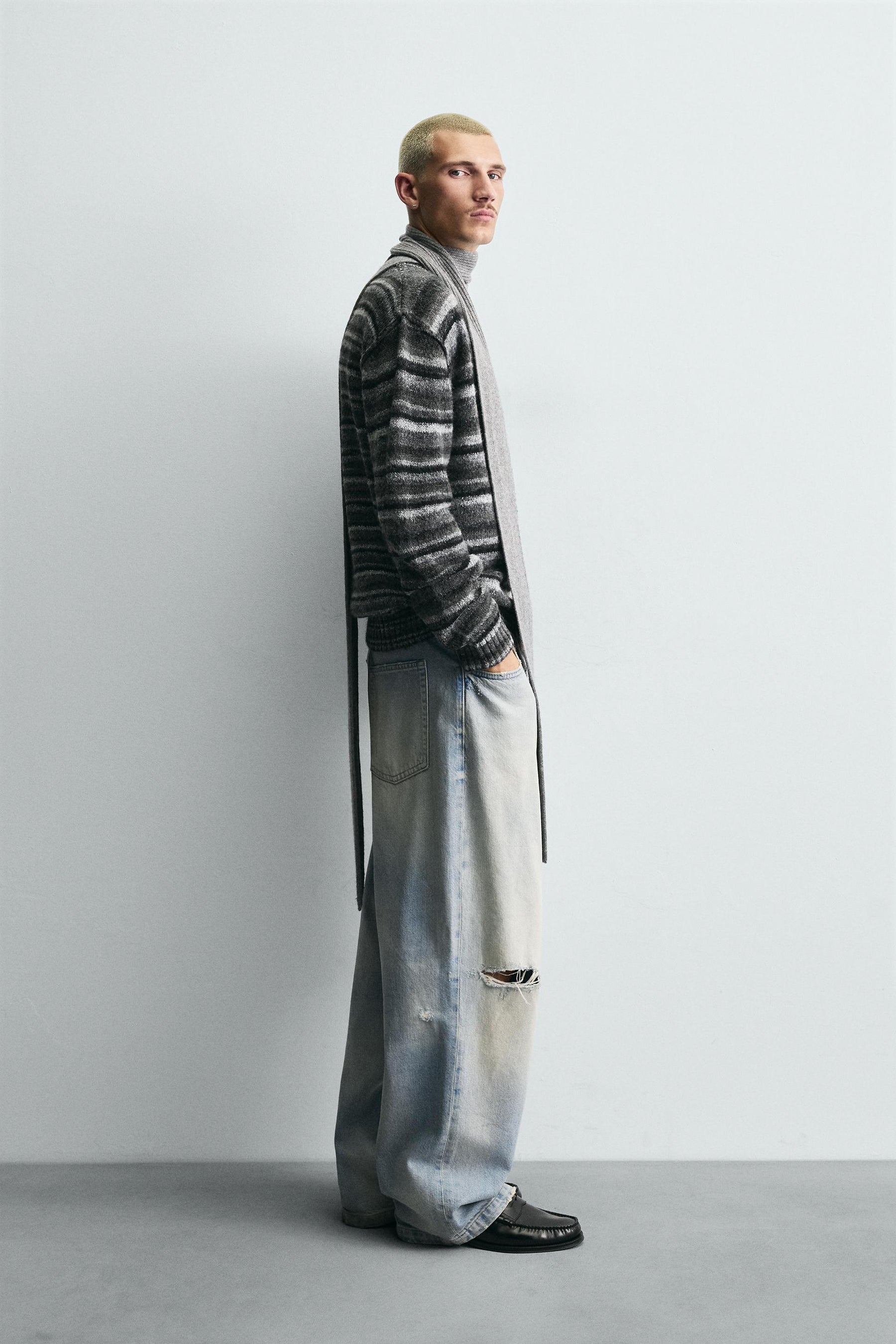 STRIPED JACQUARD CARDIGAN - Image 4