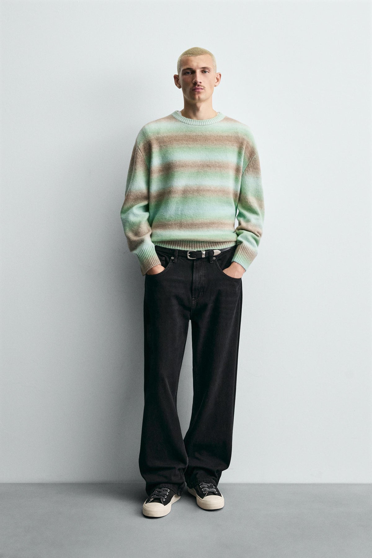 STRIPED TEXTURED JUMPER - Image 1