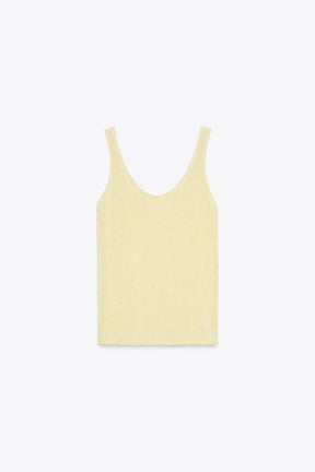 LINEN BLEND KNIT TOP - Image 8