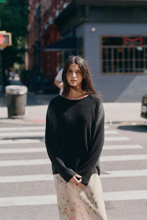 BLURRED PRINT KNIT JUMPER