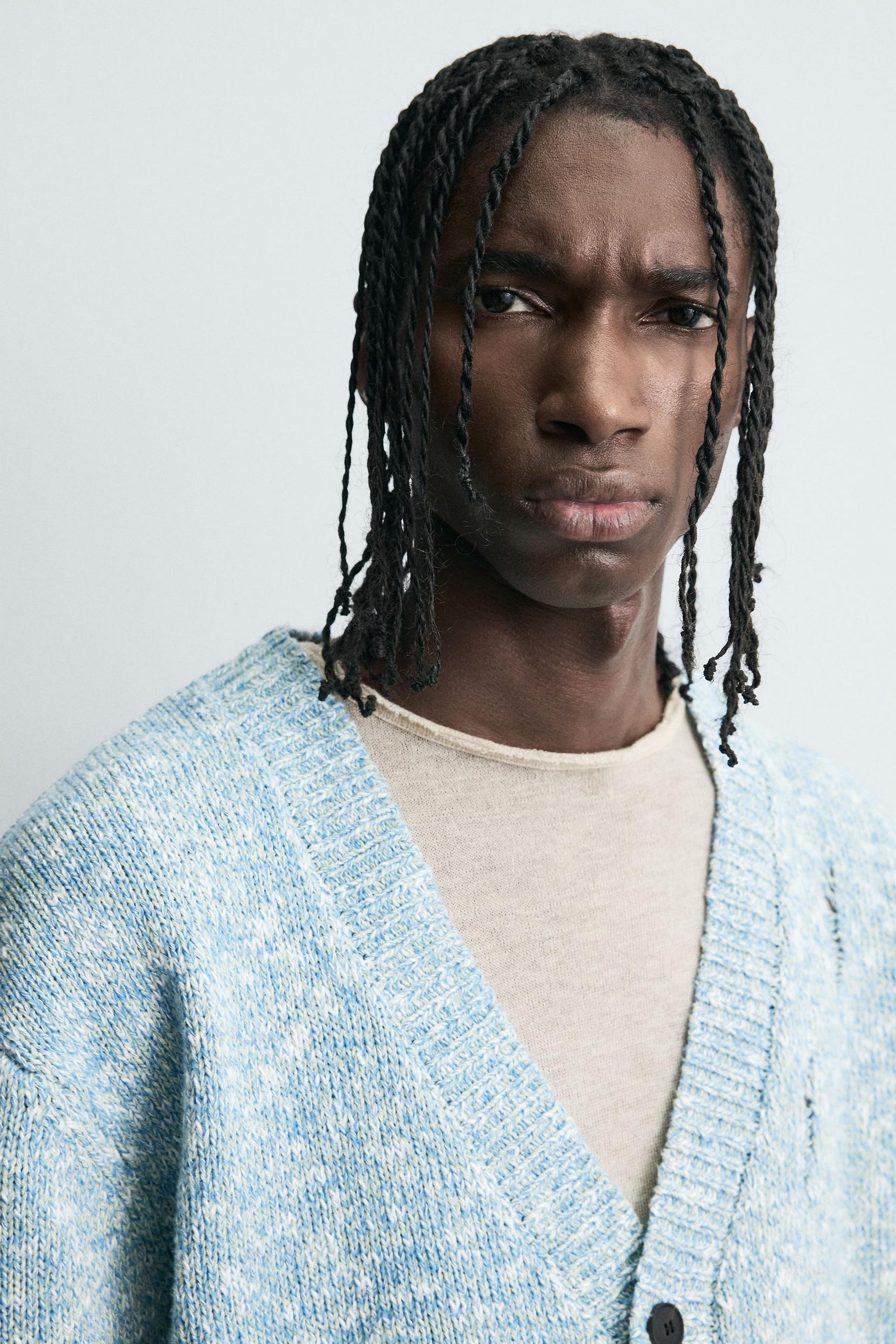 DISTRESSED TWISTED YARN CARDIGAN - Image 5