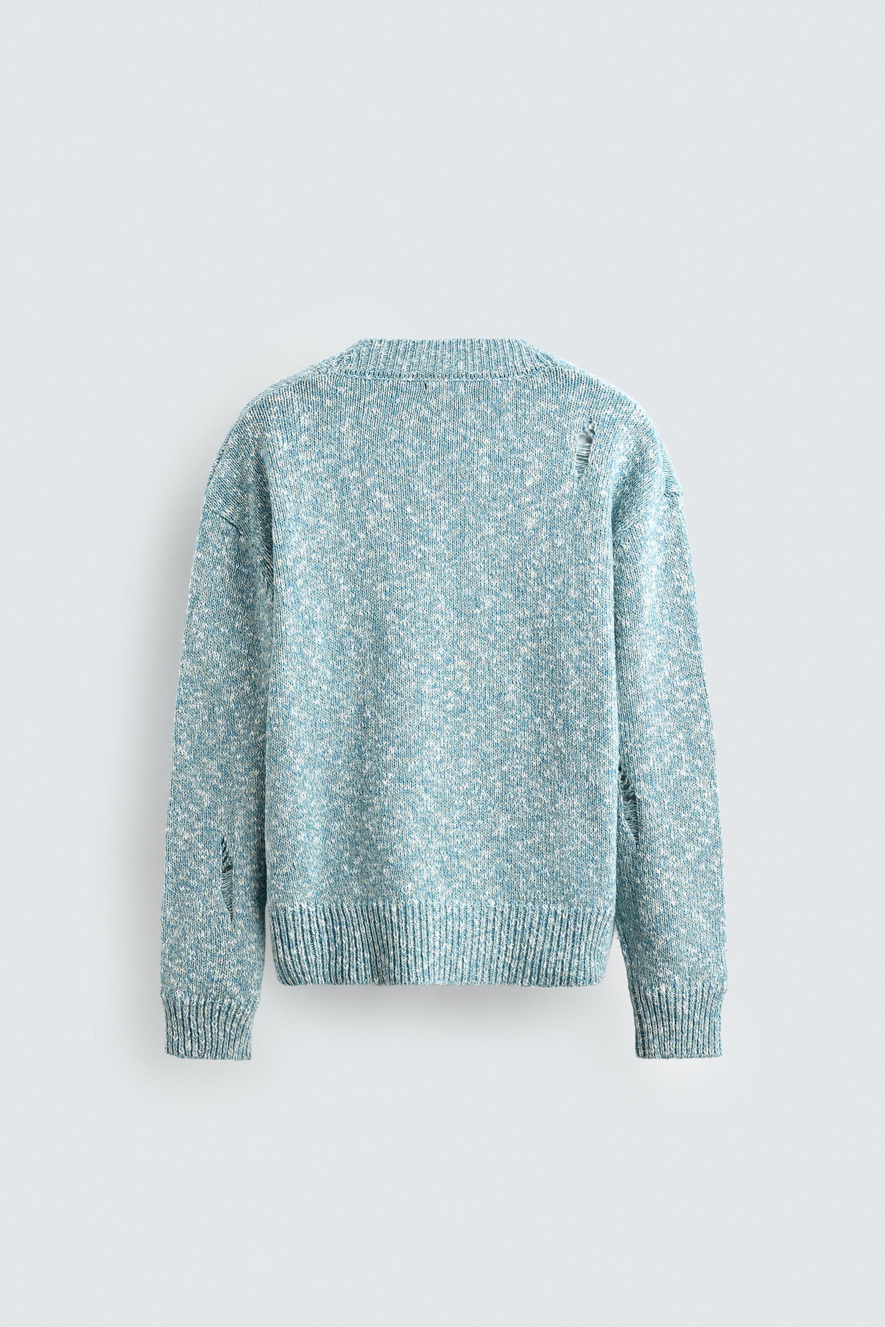 DISTRESSED TWISTED YARN CARDIGAN - Image 7