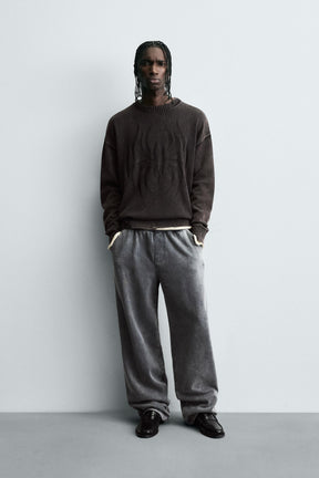 REVERSIBLE RIPPED-EFFECT SWEATER - Image 1