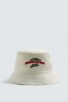 CONTRAST EMBROIDERY BUCKET HAT - Image 5