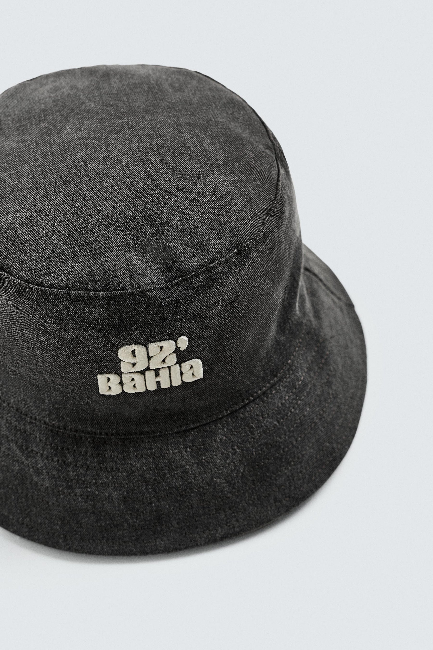CONTRAST EMBROIDERY BUCKET HAT - Image 6