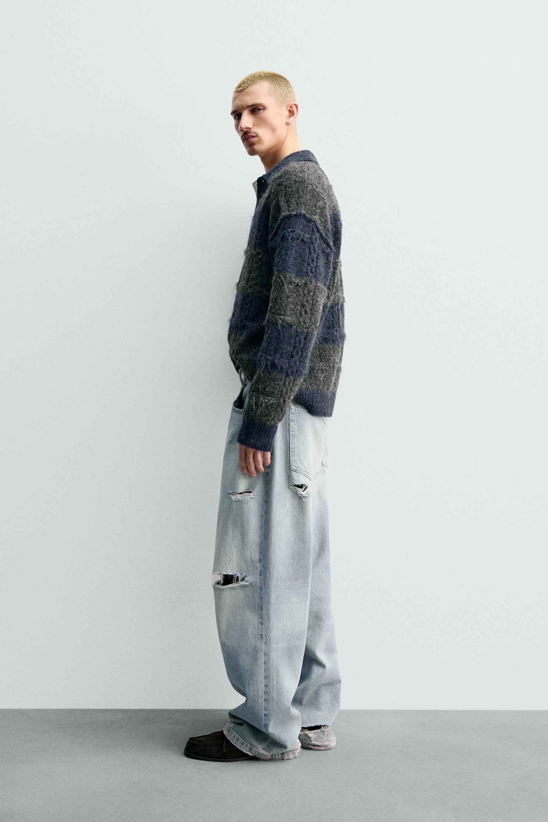 Striped Jacquard Polo