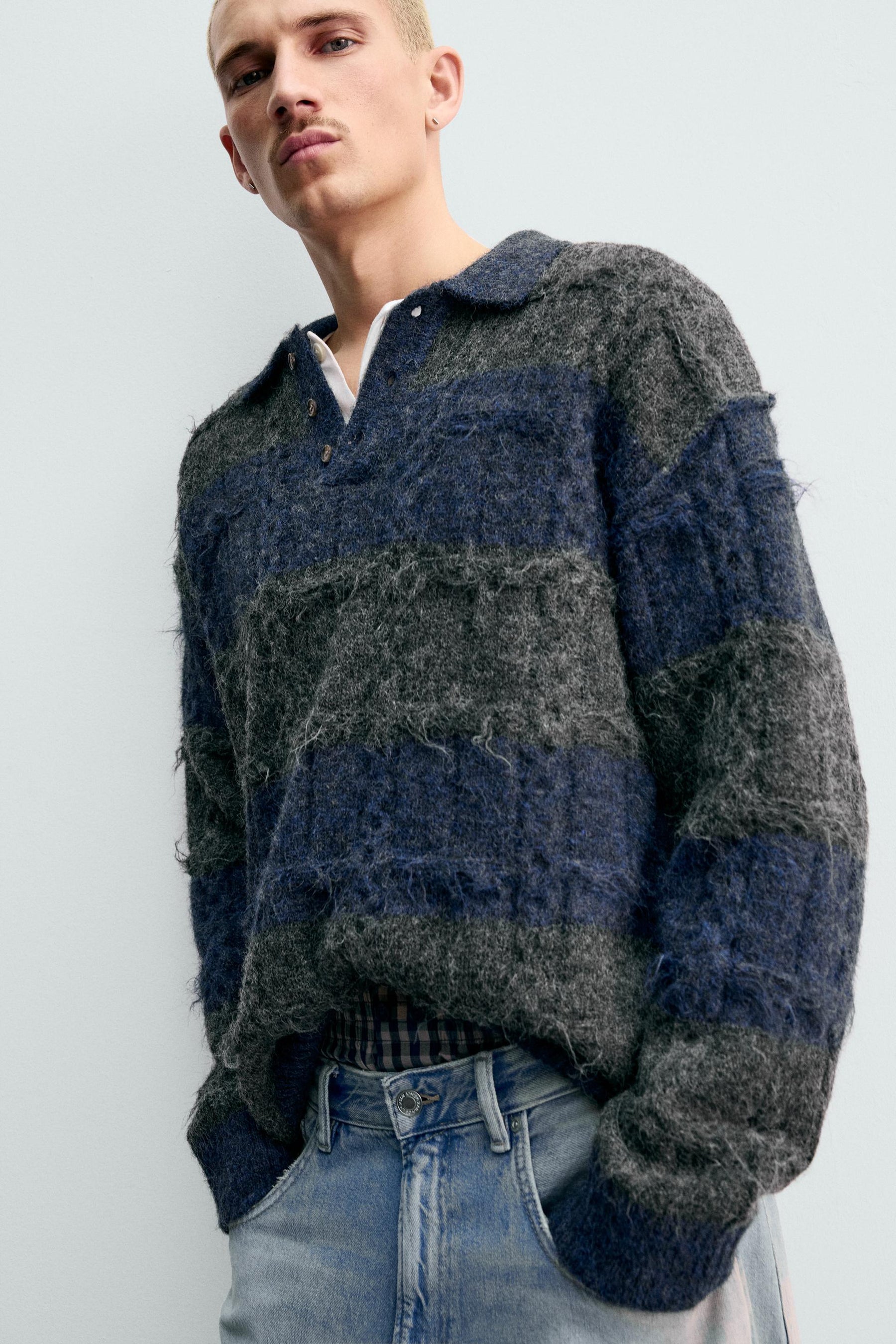 Striped Jacquard Polo