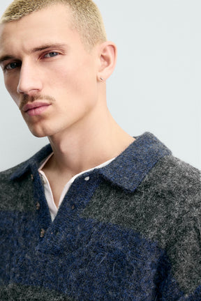 Striped Jacquard Polo