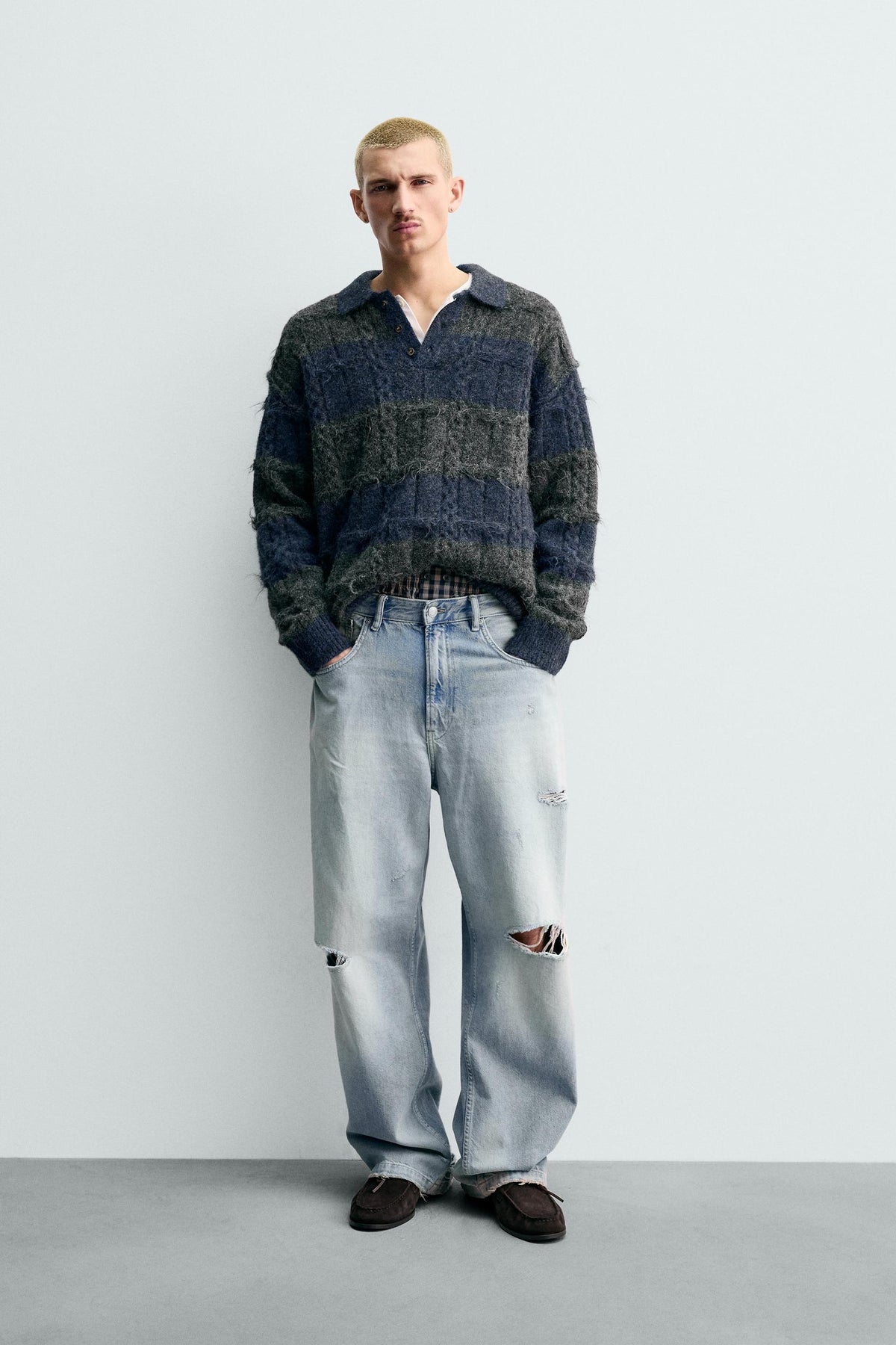 Striped Jacquard Polo