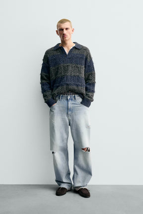 Striped Jacquard Polo