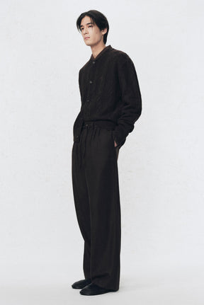 Braided Wool Cardigan