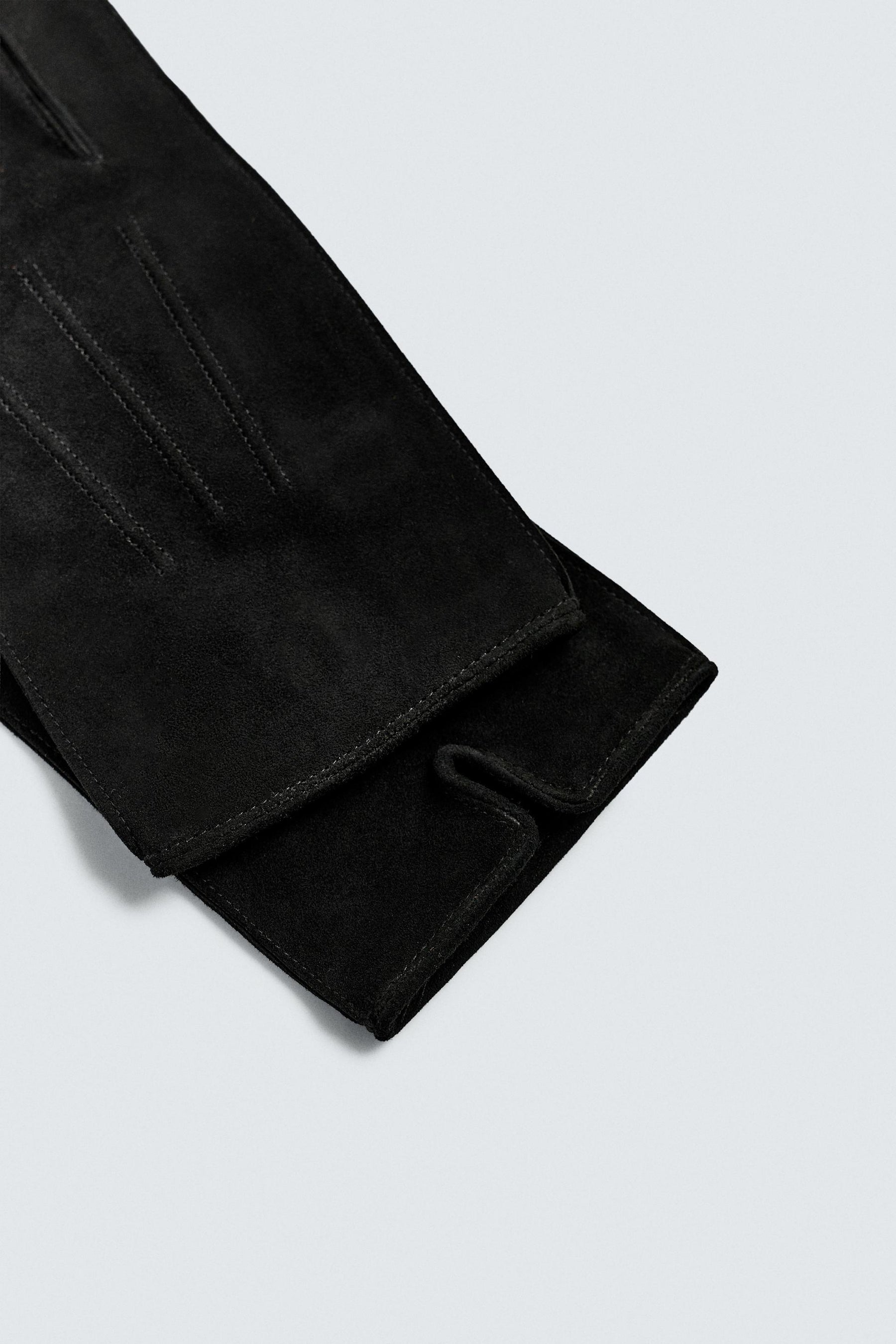 Suede Look Leather Gloves