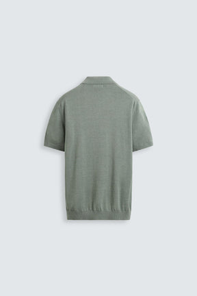 COTTON/SILK KNIT POLO SHIRT - Image 7