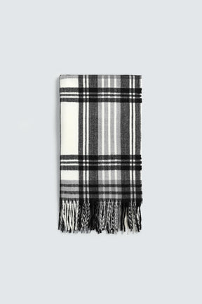 CHECK SCARF WITH FRINGING - Image 3