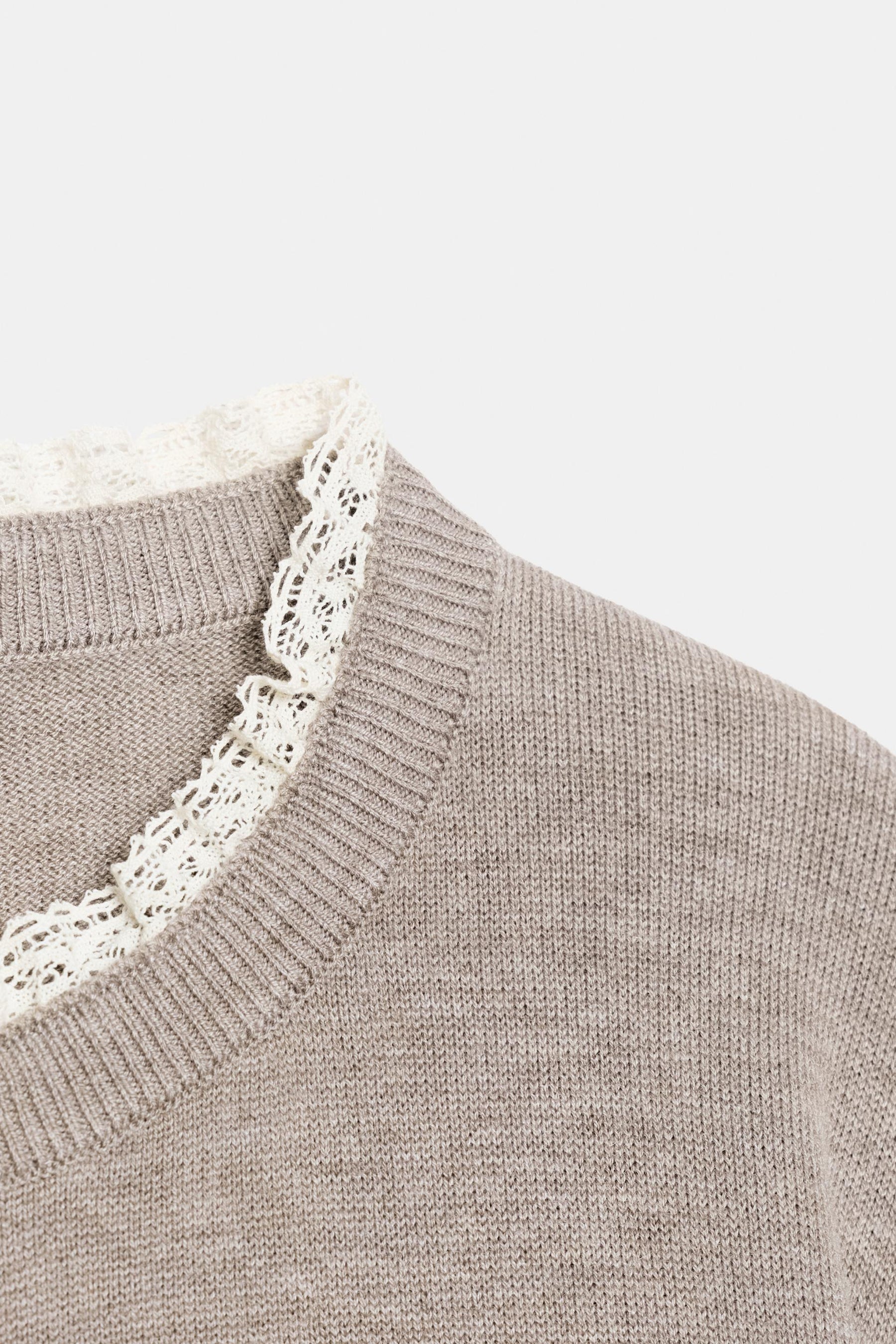 Lace-Trim Cardigan