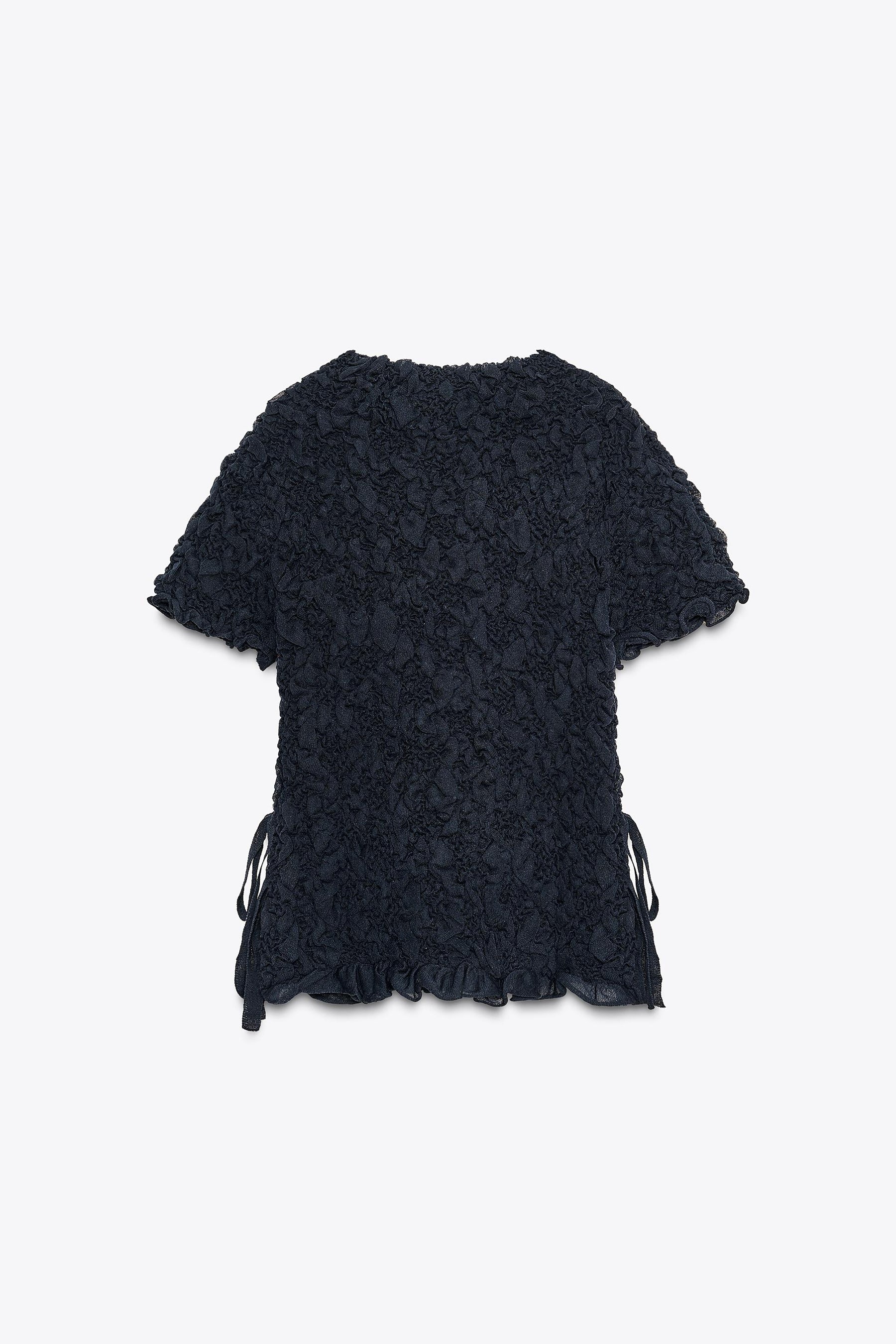 TEXTURED SLEEVE JUMPER WITH