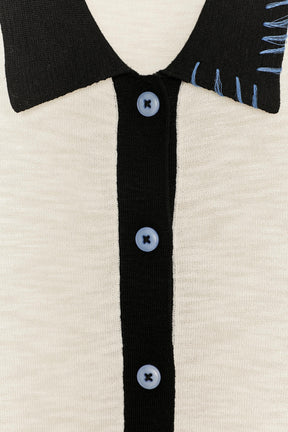 CONTRAST KNIT CARDIGAN