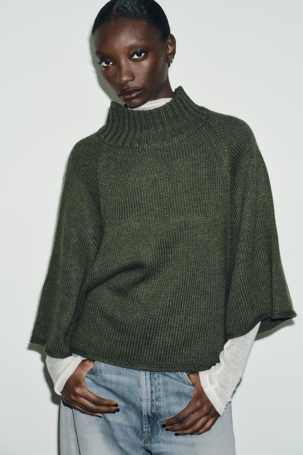 WIDE SLEEVE KNIT JUMPER