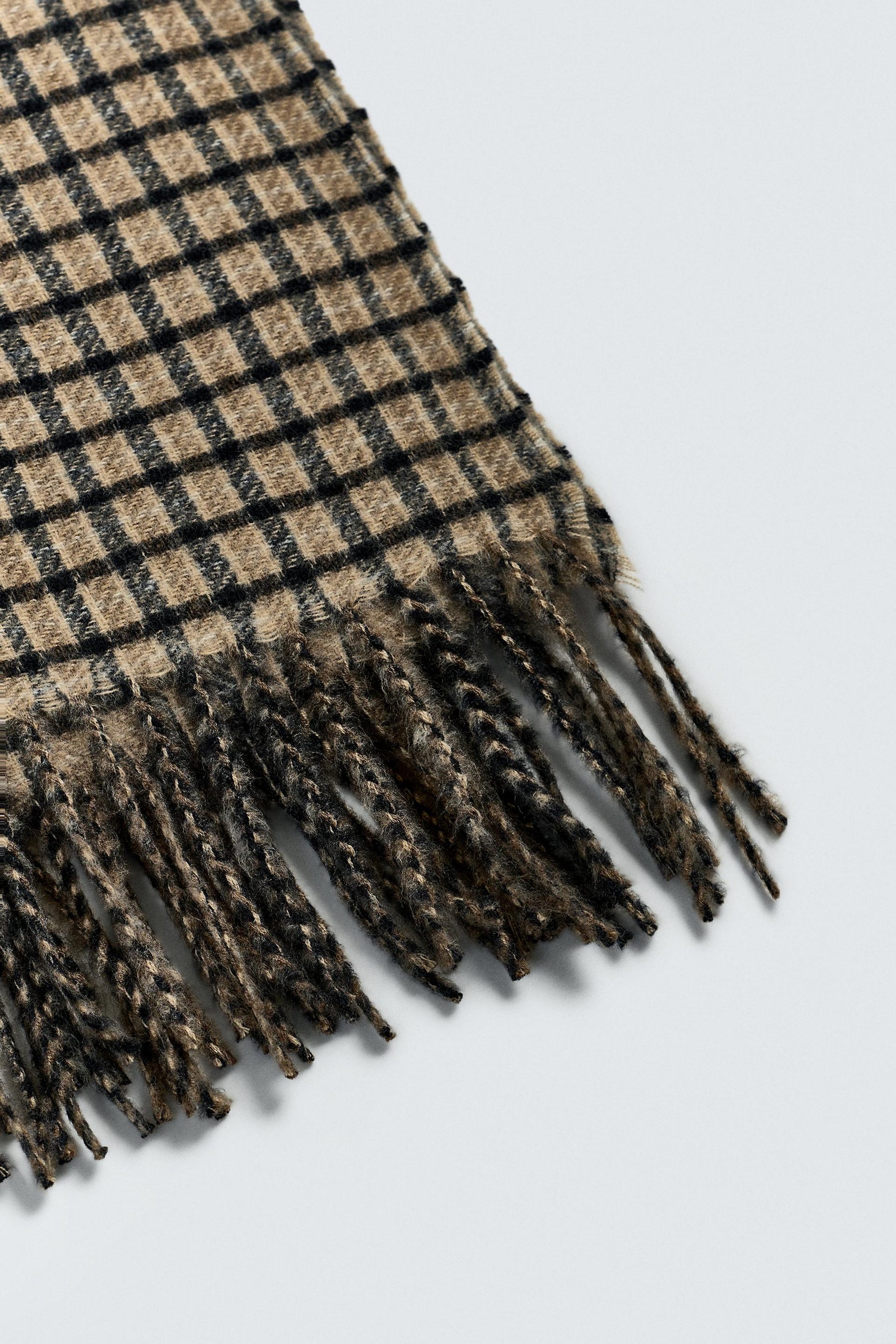 CHECK SCARF WITH FRINGING - Image 5