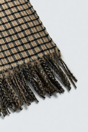 CHECK SCARF WITH FRINGING - Image 5