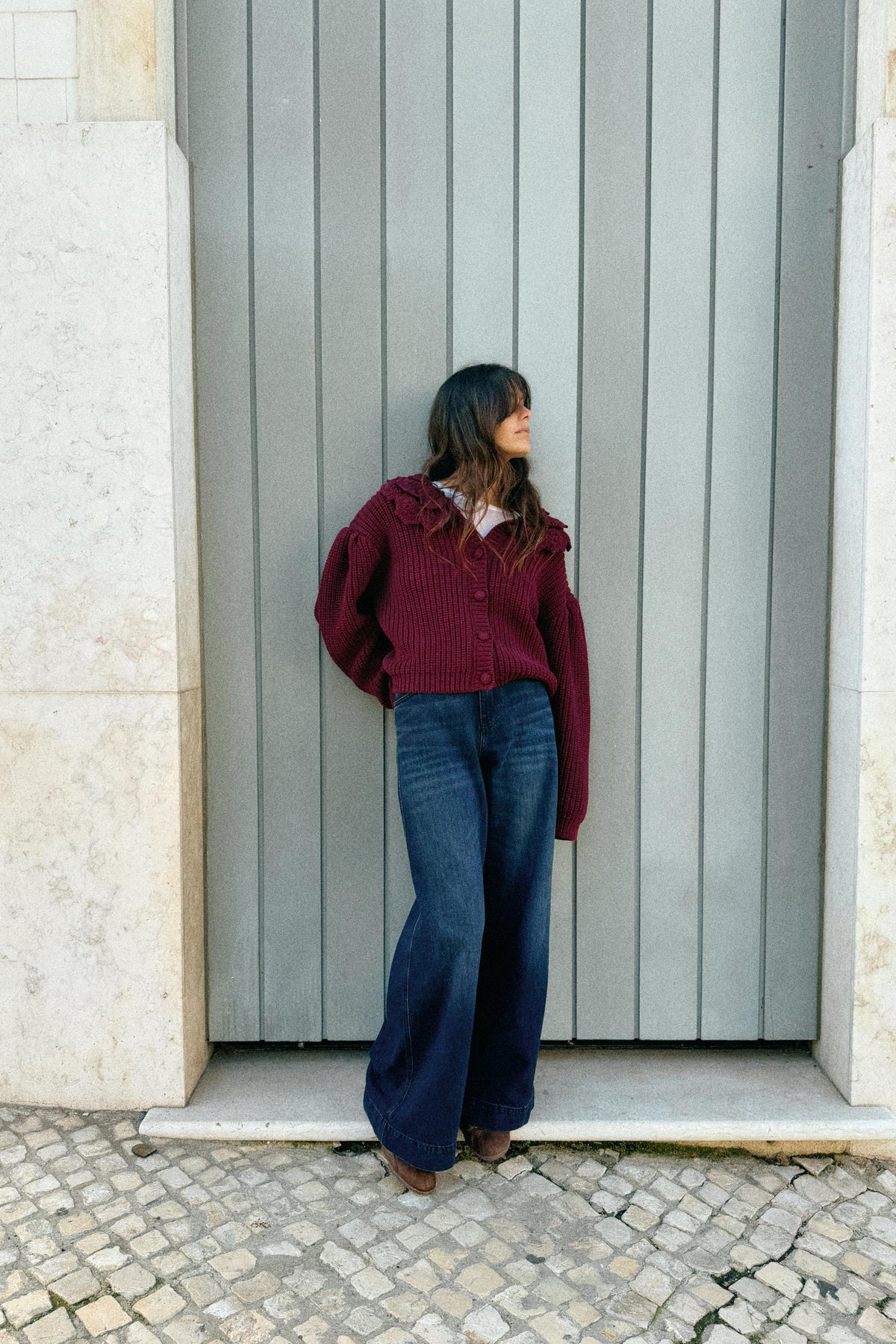 TEXTURED KNIT CARDIGAN