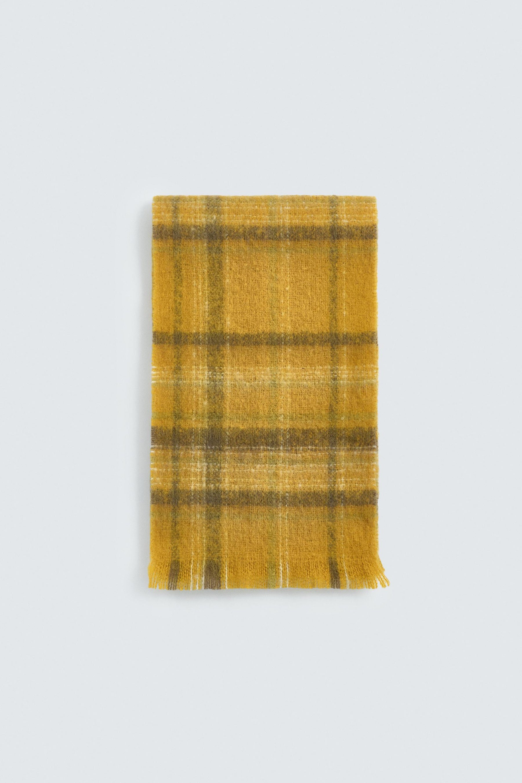 BRUSHED CHECK SCARF - Image 1