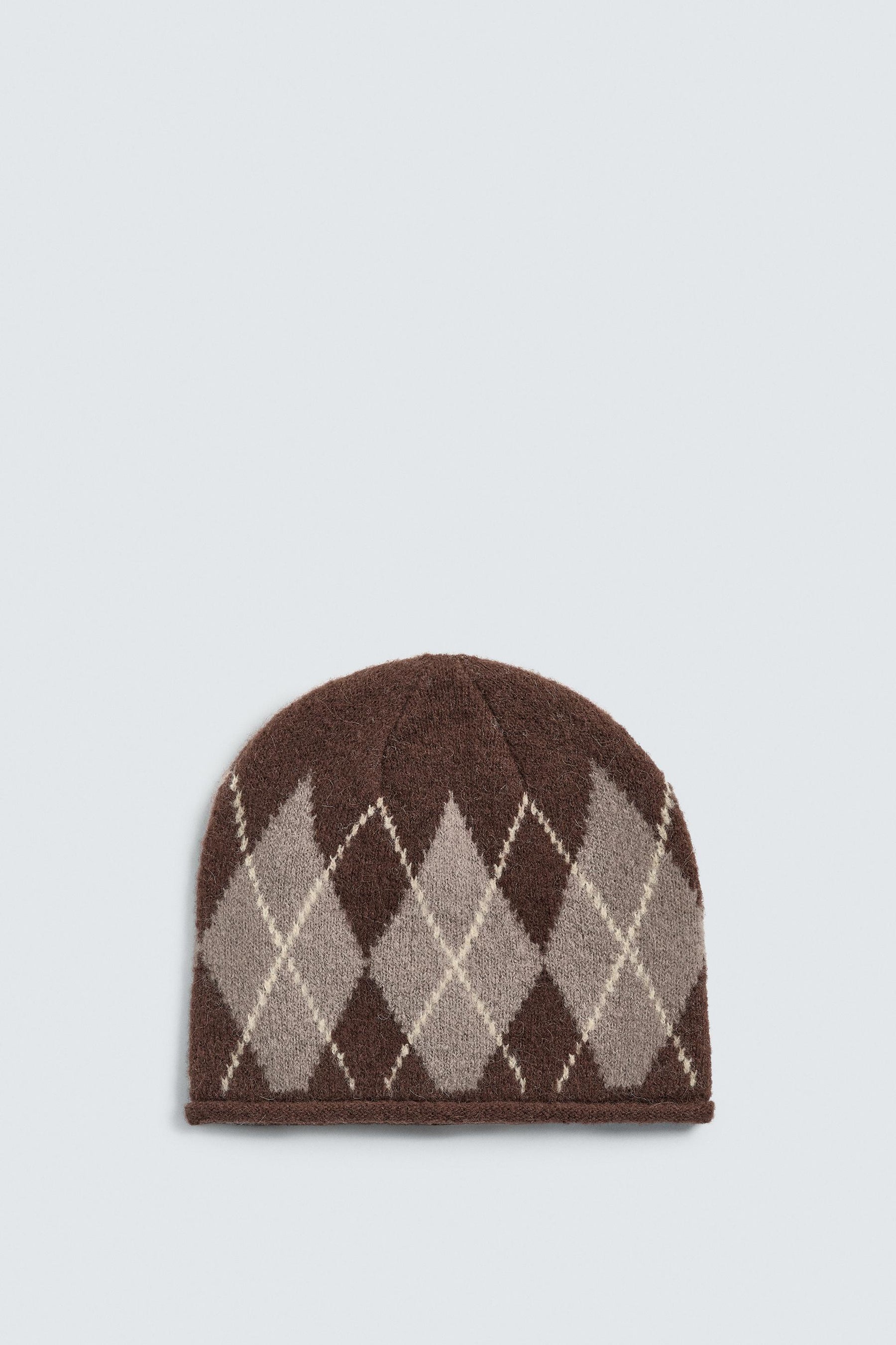ARGYLE JACQUARD BEANIE - Image 5