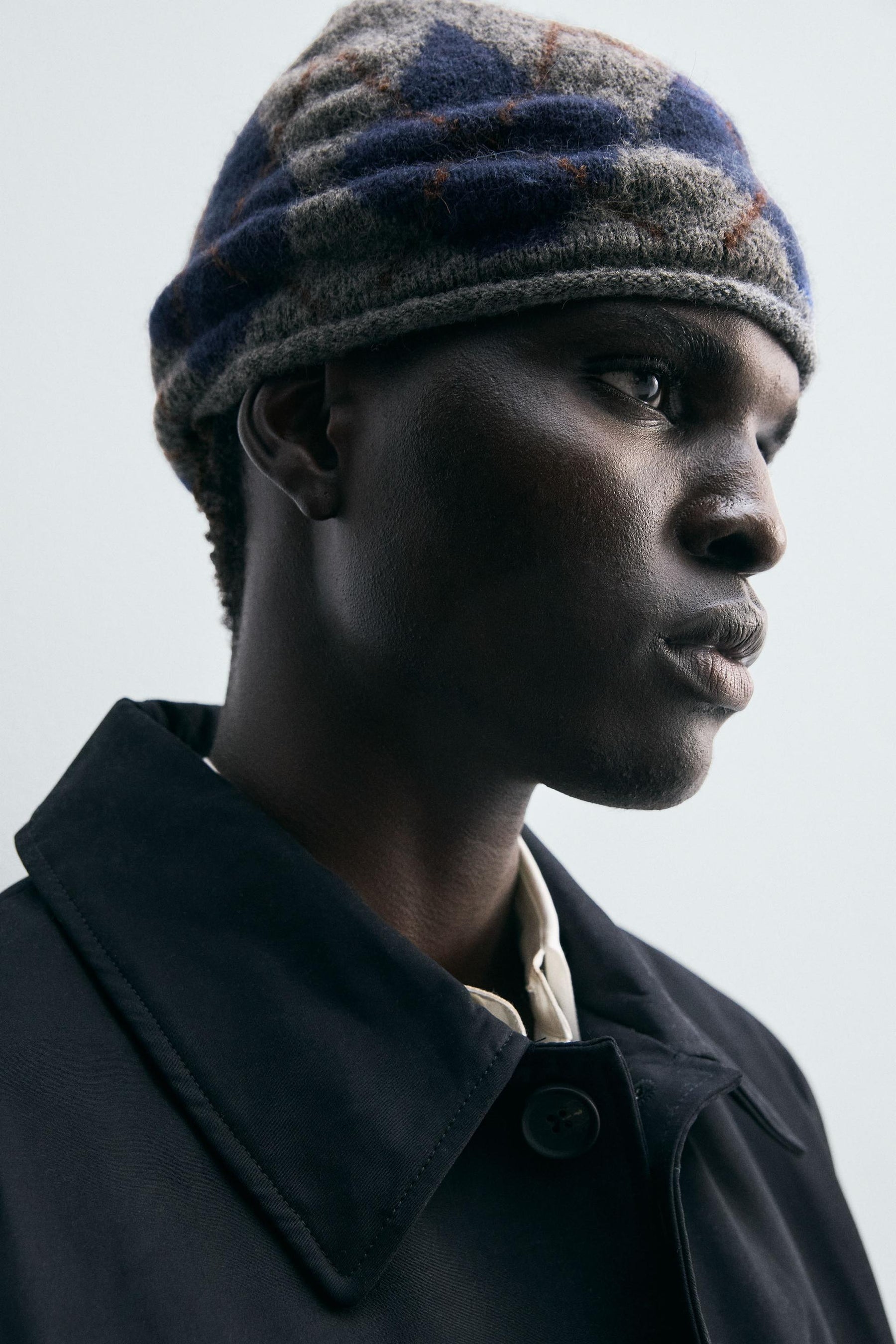 ARGYLE JACQUARD BEANIE - Image 3