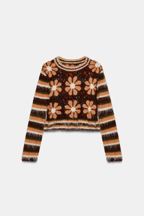 KNIT FLORAL JUMPER - Image 5