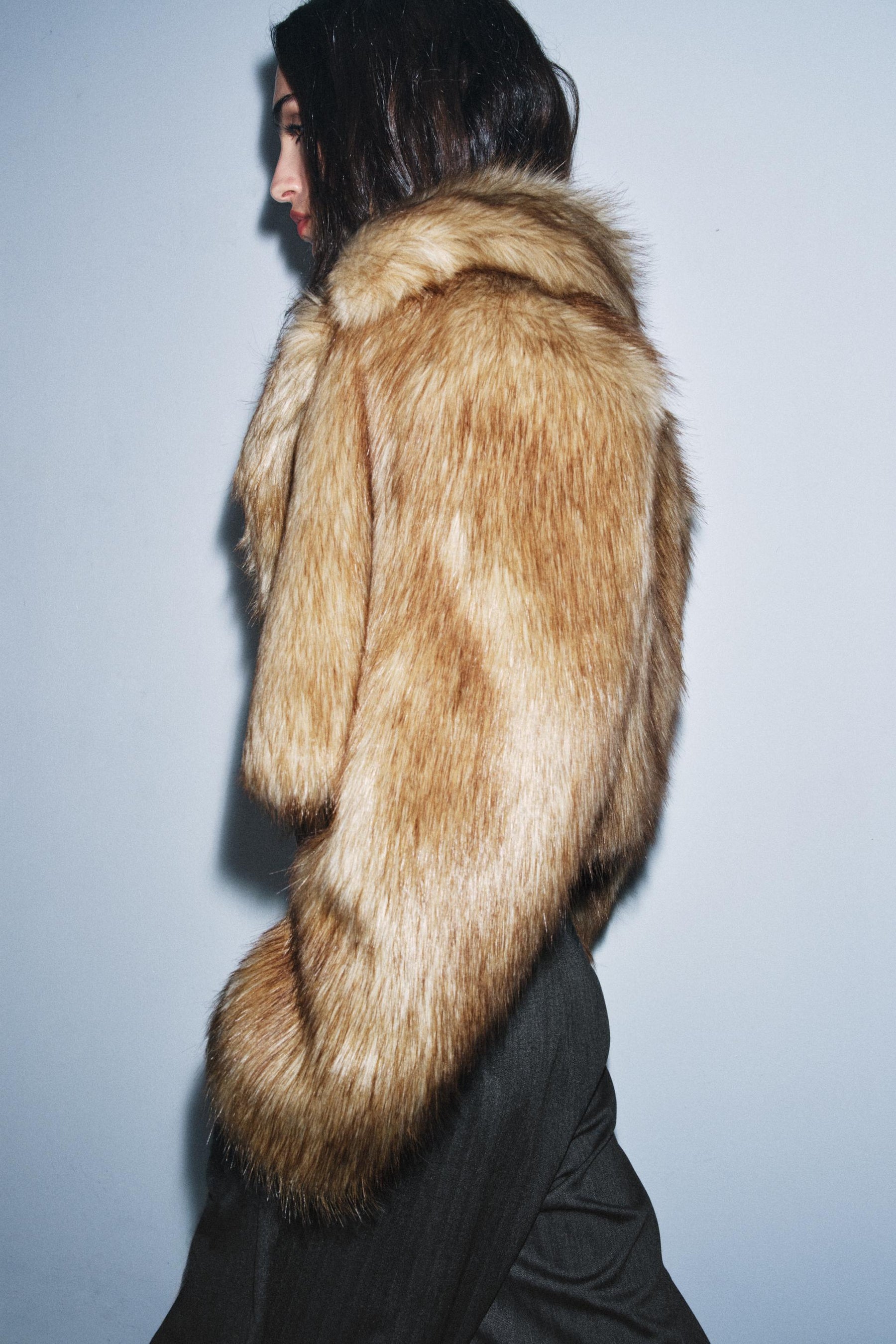 SHORT FAUX FUR JACKET