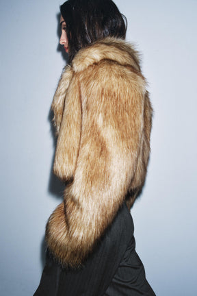 SHORT FAUX FUR JACKET