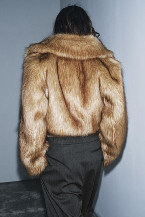 SHORT FAUX FUR JACKET