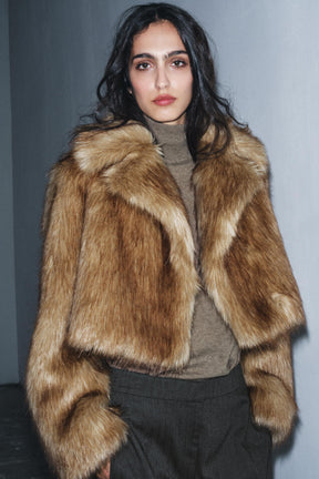 SHORT FAUX FUR JACKET