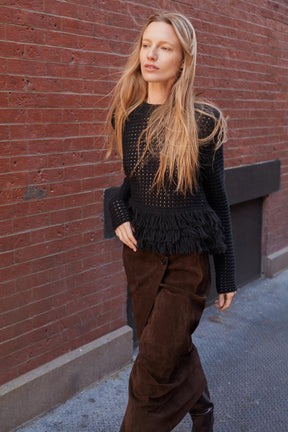 FRINGED KNIT JUMPER