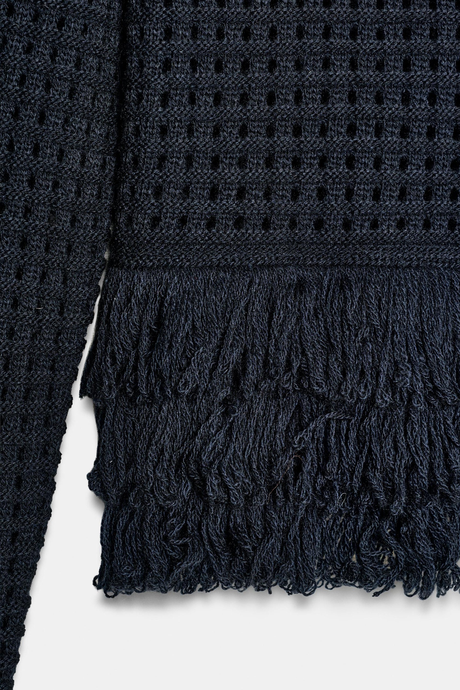 FRINGED KNIT JUMPER