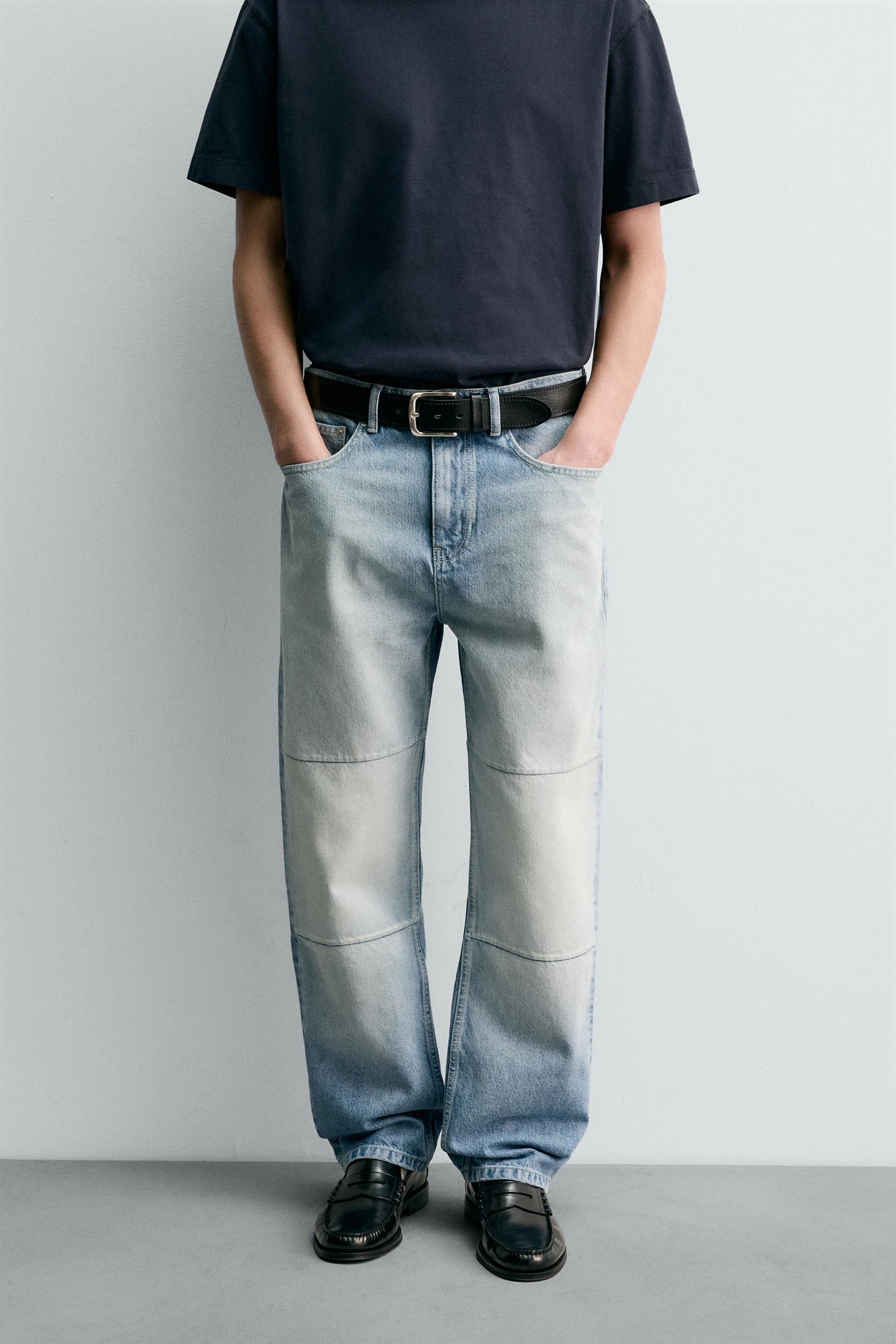 STRAIGHT-LEG JEANS WITH SEAMS - Image 2