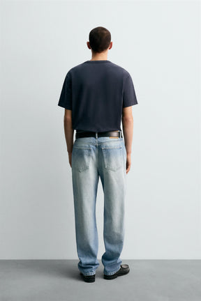 STRAIGHT-LEG JEANS WITH SEAMS - Image 3