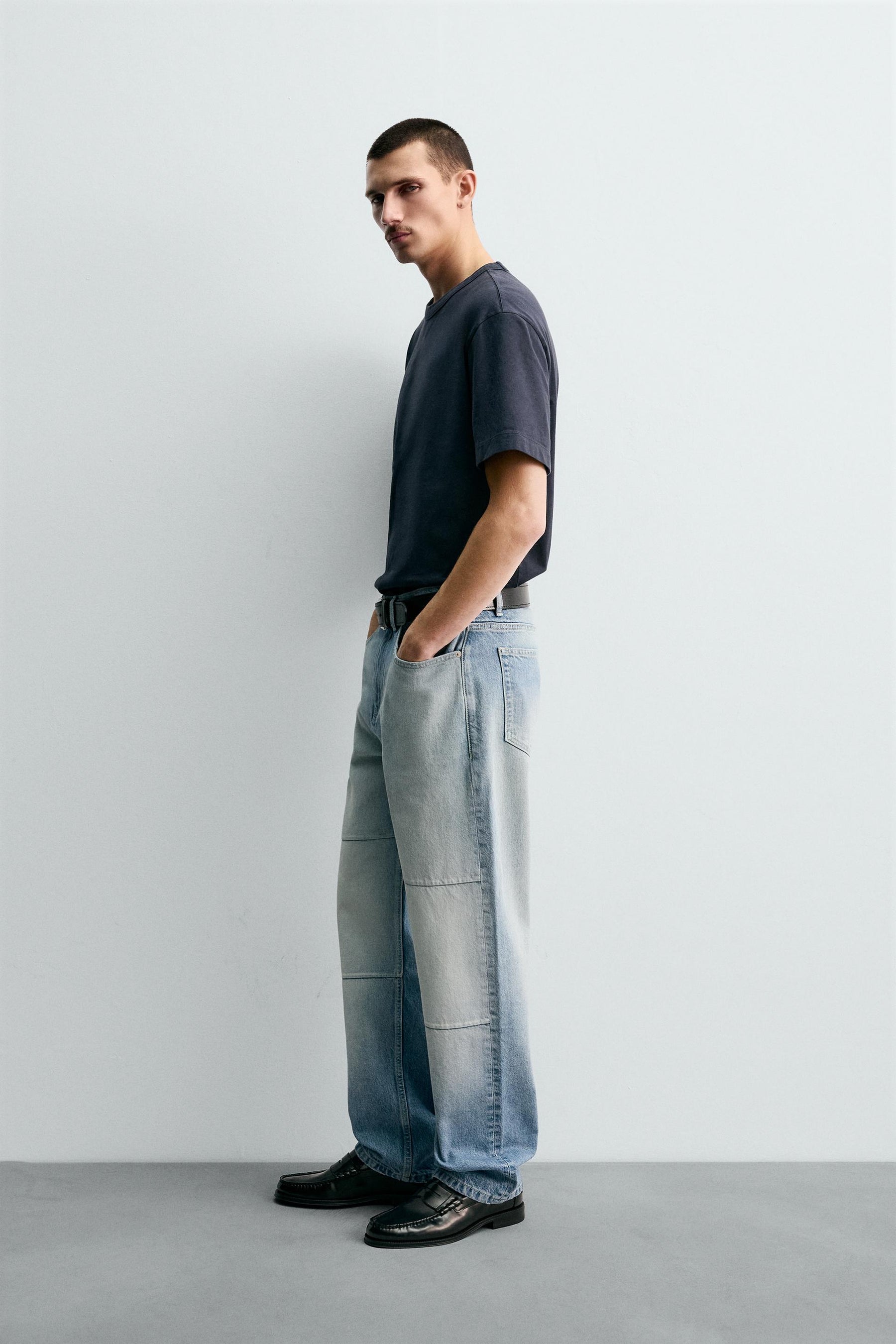 STRAIGHT-LEG JEANS WITH SEAMS - Image 4