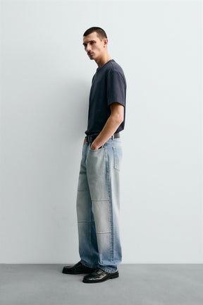 STRAIGHT-LEG JEANS WITH SEAMS - Image 4
