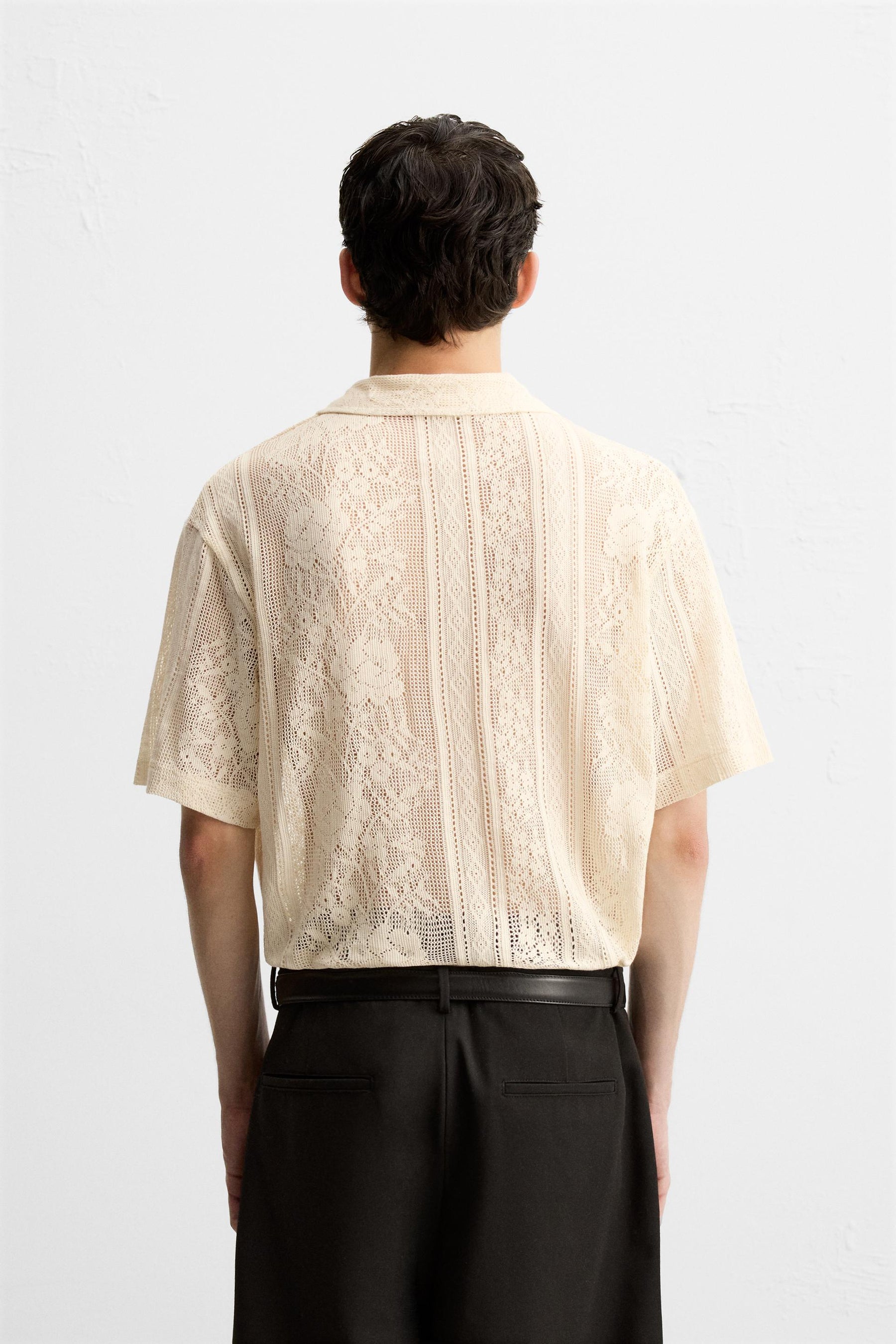 JACQUARD TEXTURED POLO SHIRT - Image 3