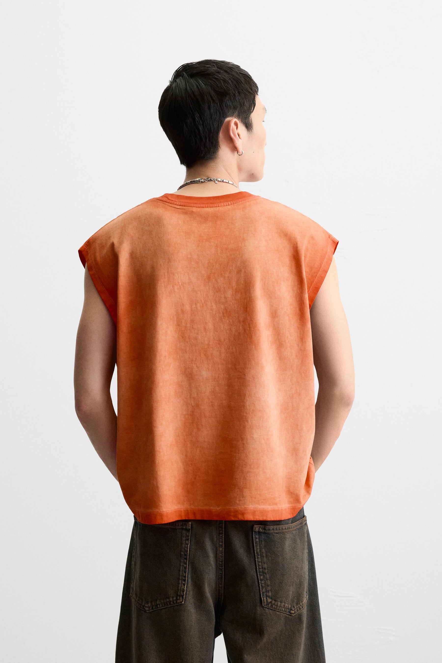 WASHED EMBROIDERED TANK TOP - Image 3