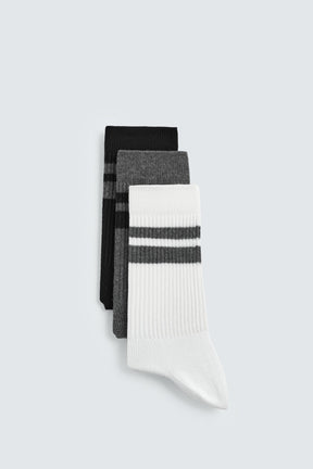 STRIPED SOCKS 3-PACK - Image 1