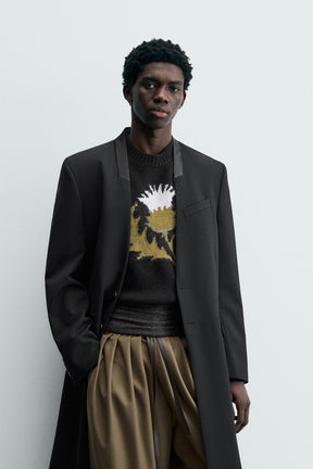 Striped Jacquard Coat