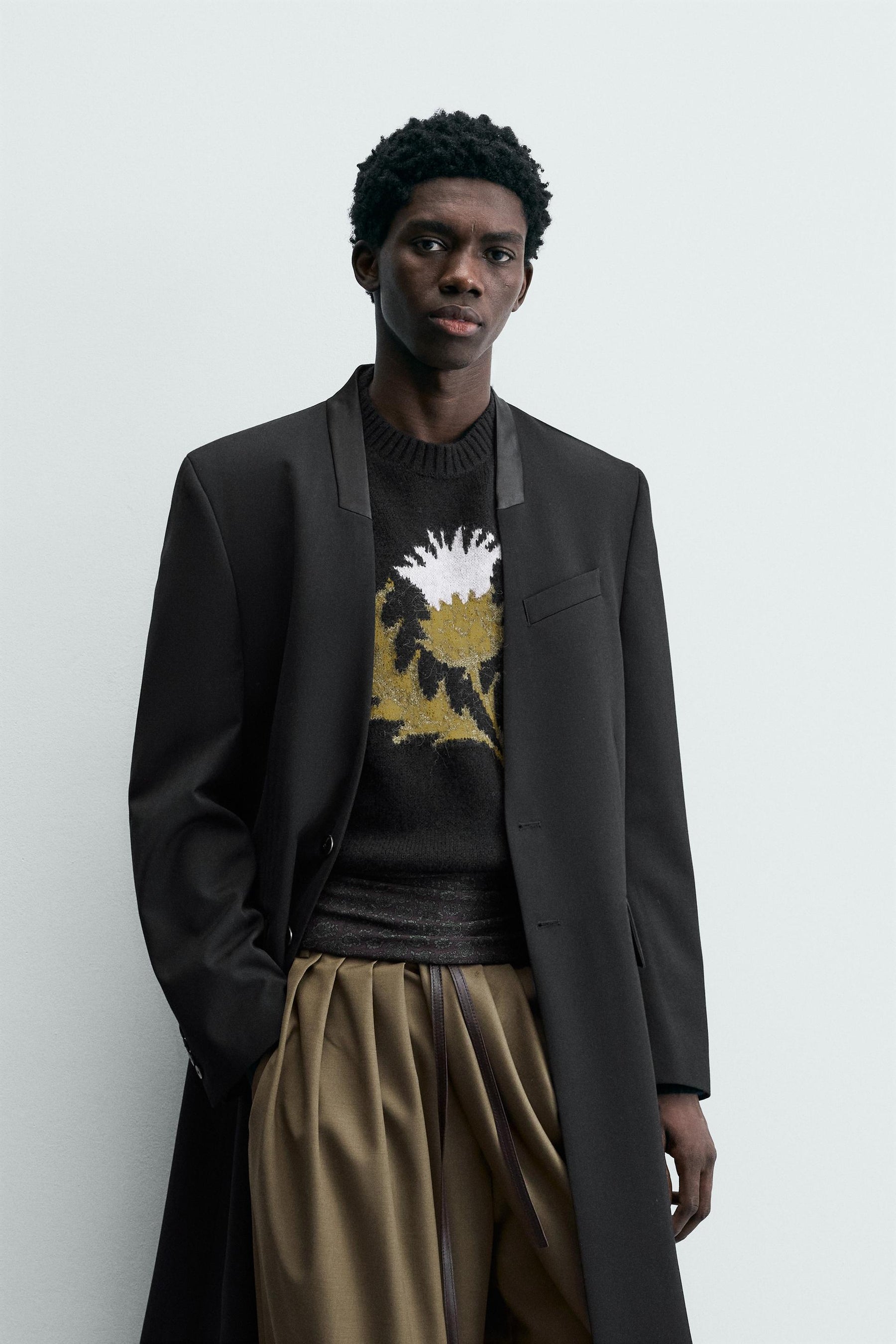 STRIPED JACQUARD FROCK COAT - LIMITED EDITION - Image 2