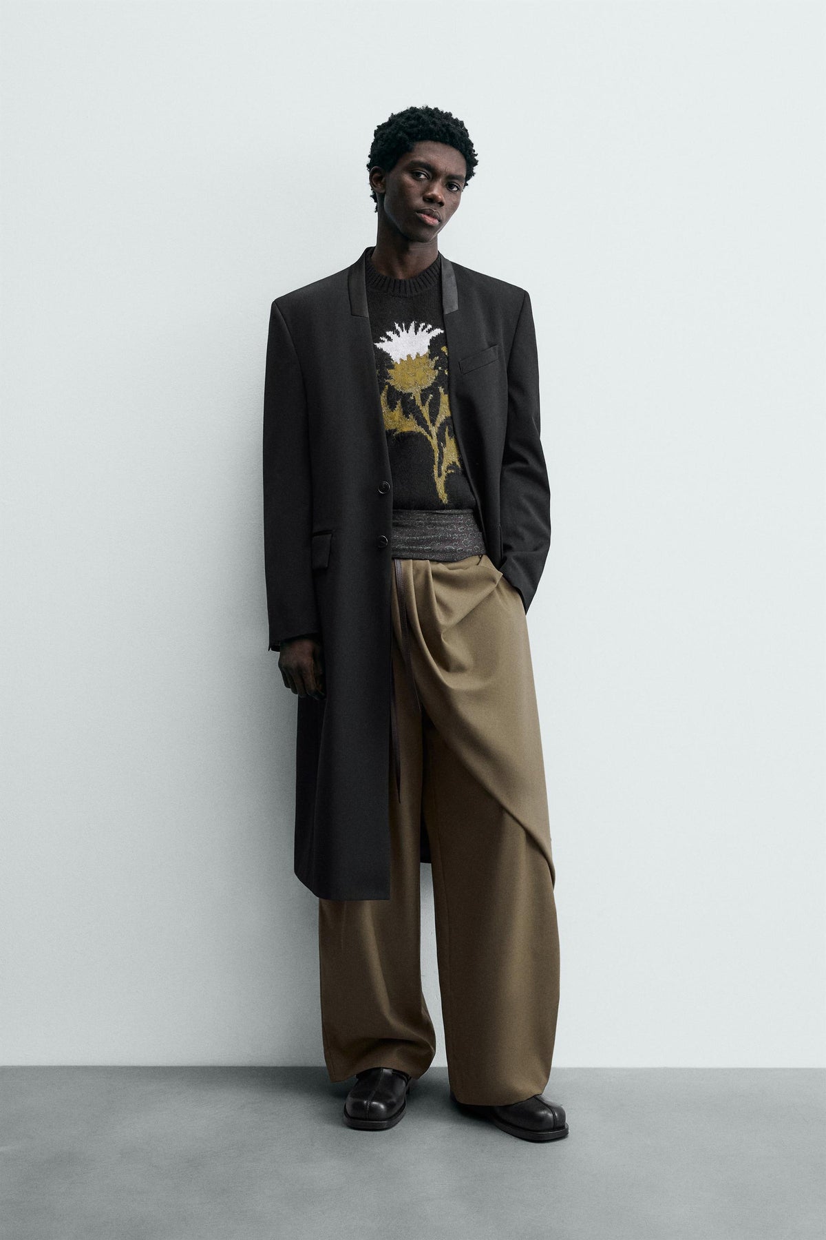 STRIPED JACQUARD FROCK COAT - LIMITED EDITION - Image 1