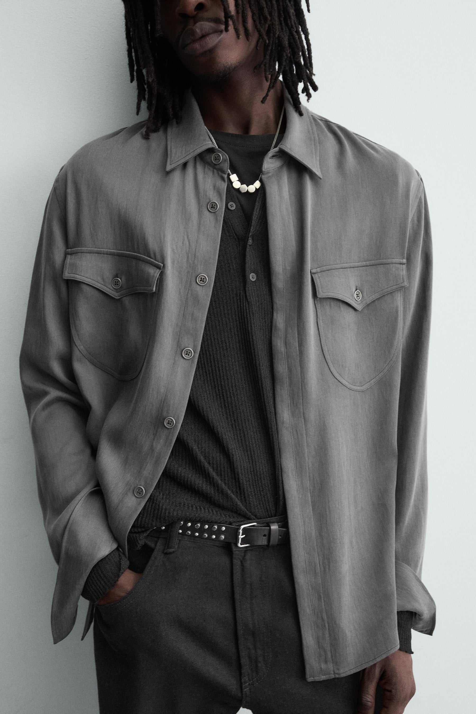 FLUID SHIRT WITH POCKETS - Image 6