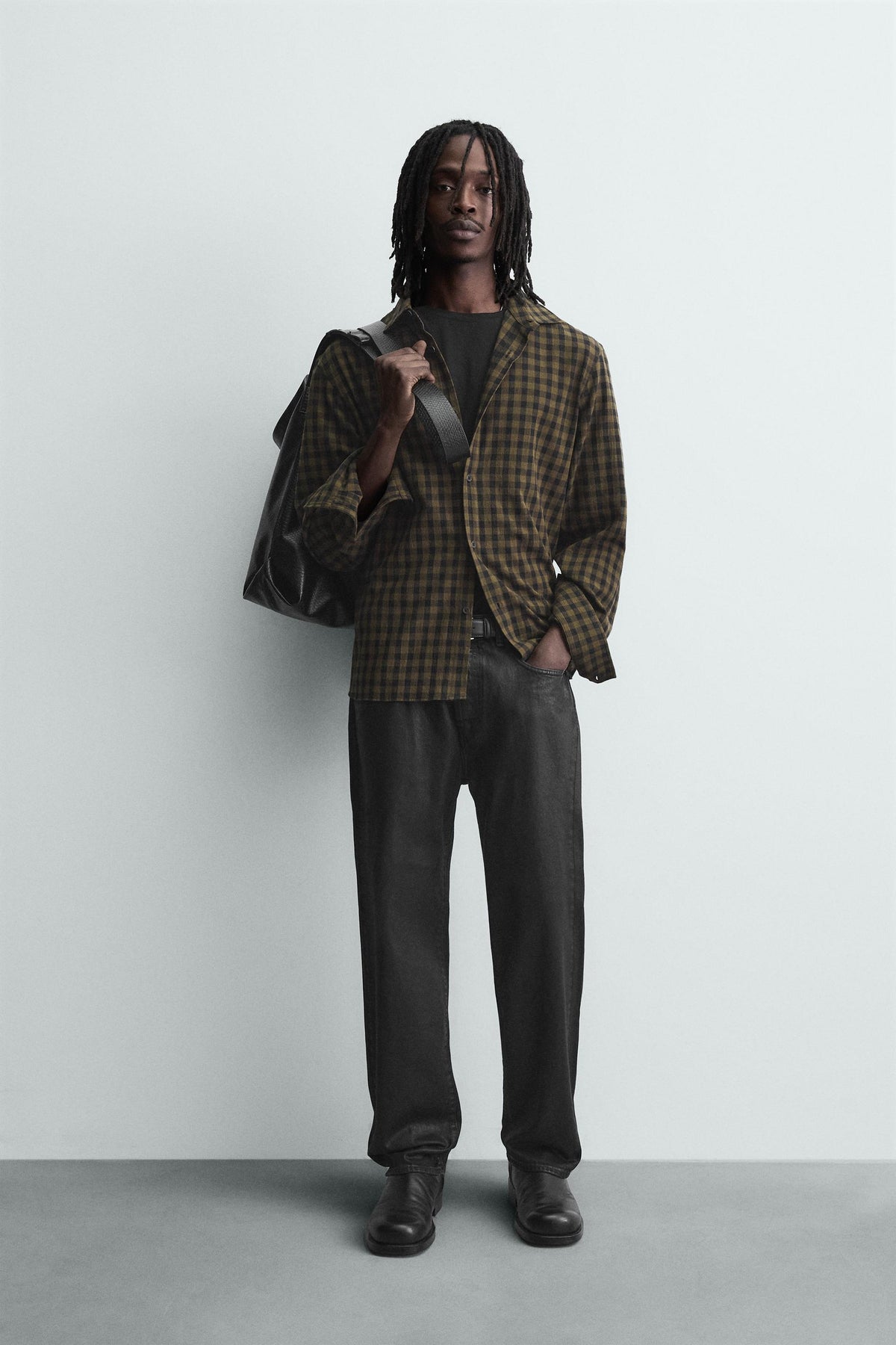 RELAXED FIT CHECK SHIRT - Image 1