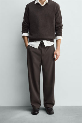 RELAXED FIT PLEATED TROUSERS - Image 2